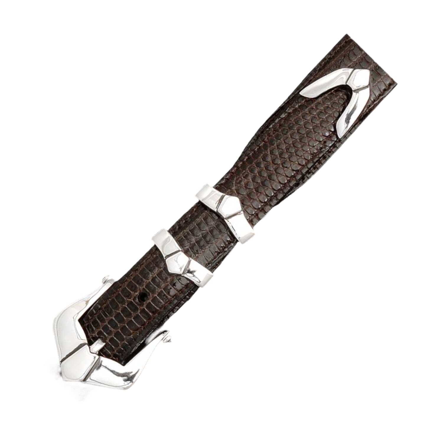 Kalifano Sterling Silver 'GW Bush' 4pc. Ranger Design Belt Buckle Set