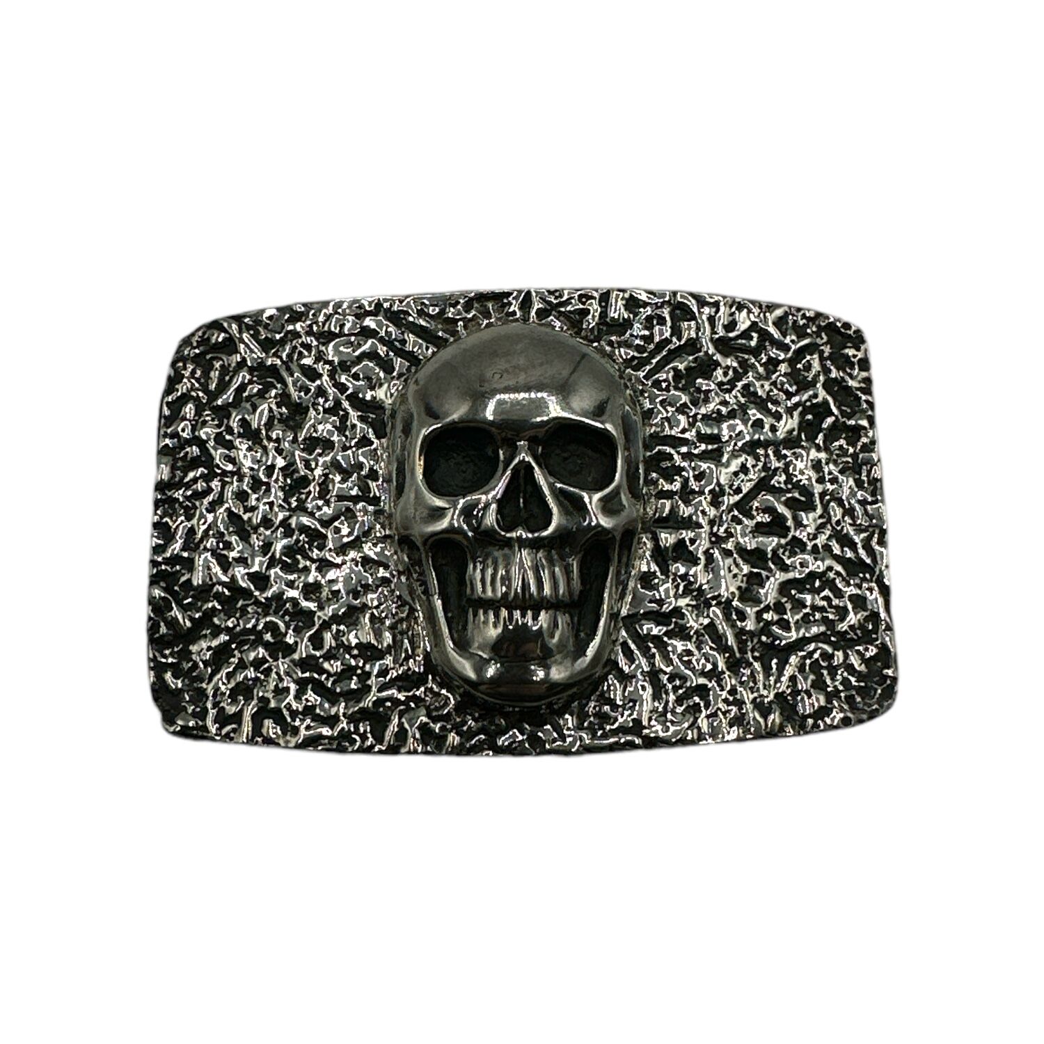 Sterling Silver Skull Belt Buckle | American Leather - maker
