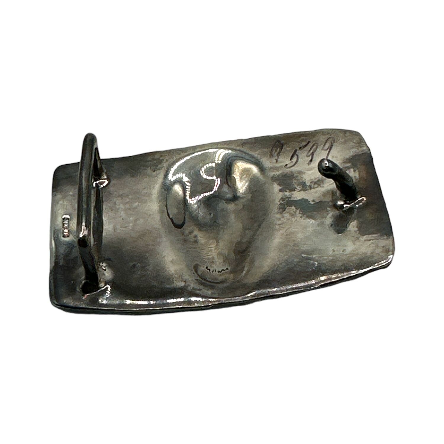Sterling Silver Skull Belt Buckle | American Leather - maker